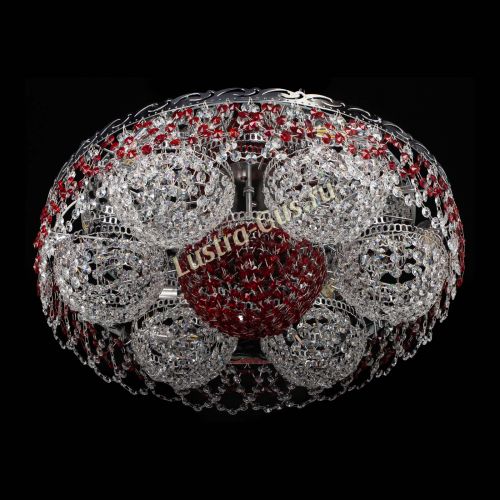 Люстра Вьюга №3 красная в Самаре Гусь Хрустальный
