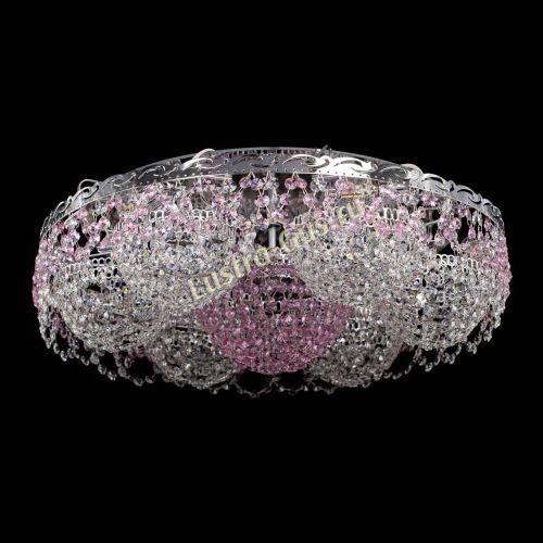 Люстра Вьюга №3 розовая в Самаре Гусь Хрустальный