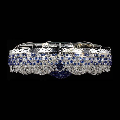 Люстра Вьюга №3 синяя в Самаре Гусь Хрустальный