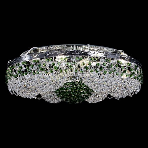 Люстра Вьюга №3 зеленая в Самаре Гусь Хрустальный