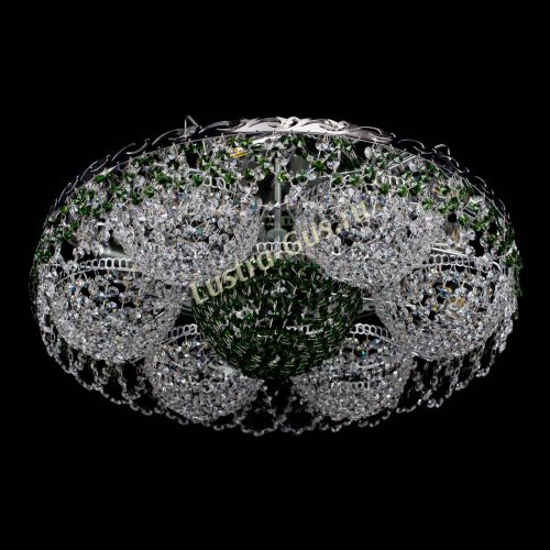 Люстра Вьюга №3 зеленая в Самаре Гусь Хрустальный