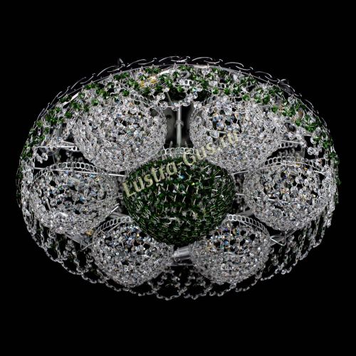 Люстра Вьюга №3 зеленая в Самаре Гусь Хрустальный