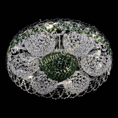 Люстра Вьюга №3 зеленая в Самаре Гусь Хрустальный