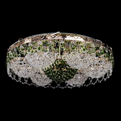 Люстра Вьюга №3 зеленая в Самаре Гусь Хрустальный