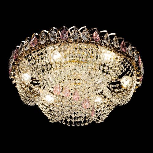 Люстра Жасмин Каскад розовый в Самаре Гусь Хрустальный