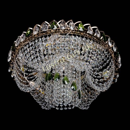 Люстра Жасмин Каскад зеленый в Самаре Гусь Хрустальный