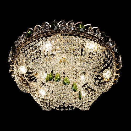 Люстра Жасмин Каскад зеленый в Самаре Гусь Хрустальный