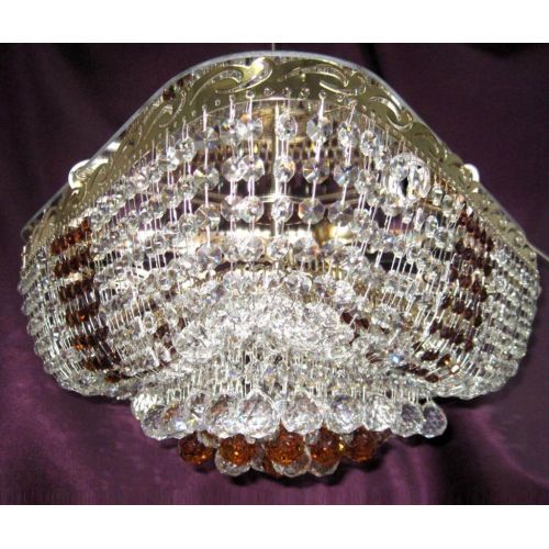 Люстра Капель Треугольник Кулон цветная в Самаре Гусь Хрустальный