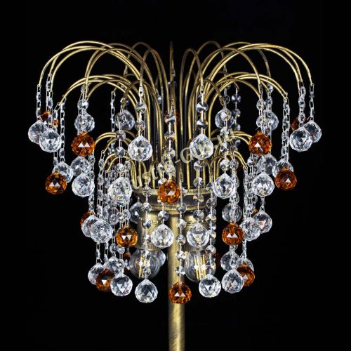 Торшер Агата шар под бронзу Чайный в Самаре Гусь Хрустальный