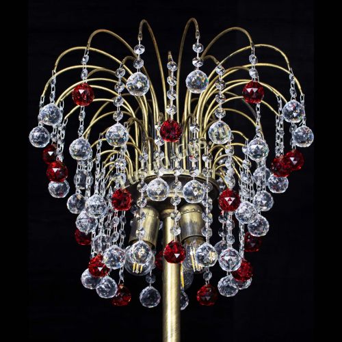 Торшер Агата шар под бронзу Красный в Самаре Гусь Хрустальный