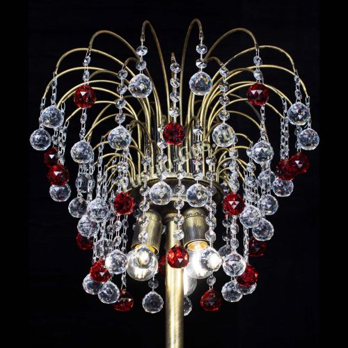 Торшер Агата шар под бронзу Красный в Самаре Гусь Хрустальный