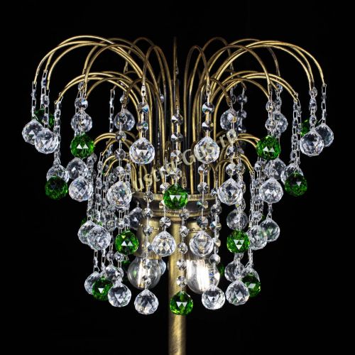 Торшер Агата шар под бронзу Зеленый в Самаре Гусь Хрустальный